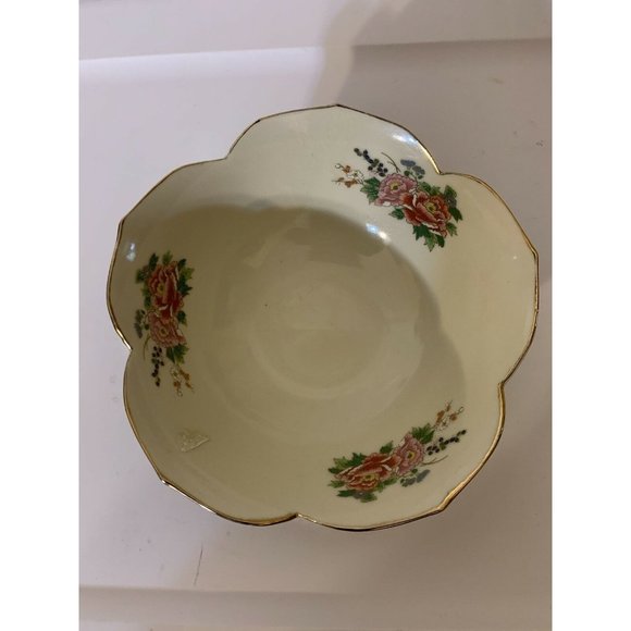 Vintage Japanese Satsuma‎ Peacock Lotus Bowl Gold Accents Hand Painted - Picture 6 of 8